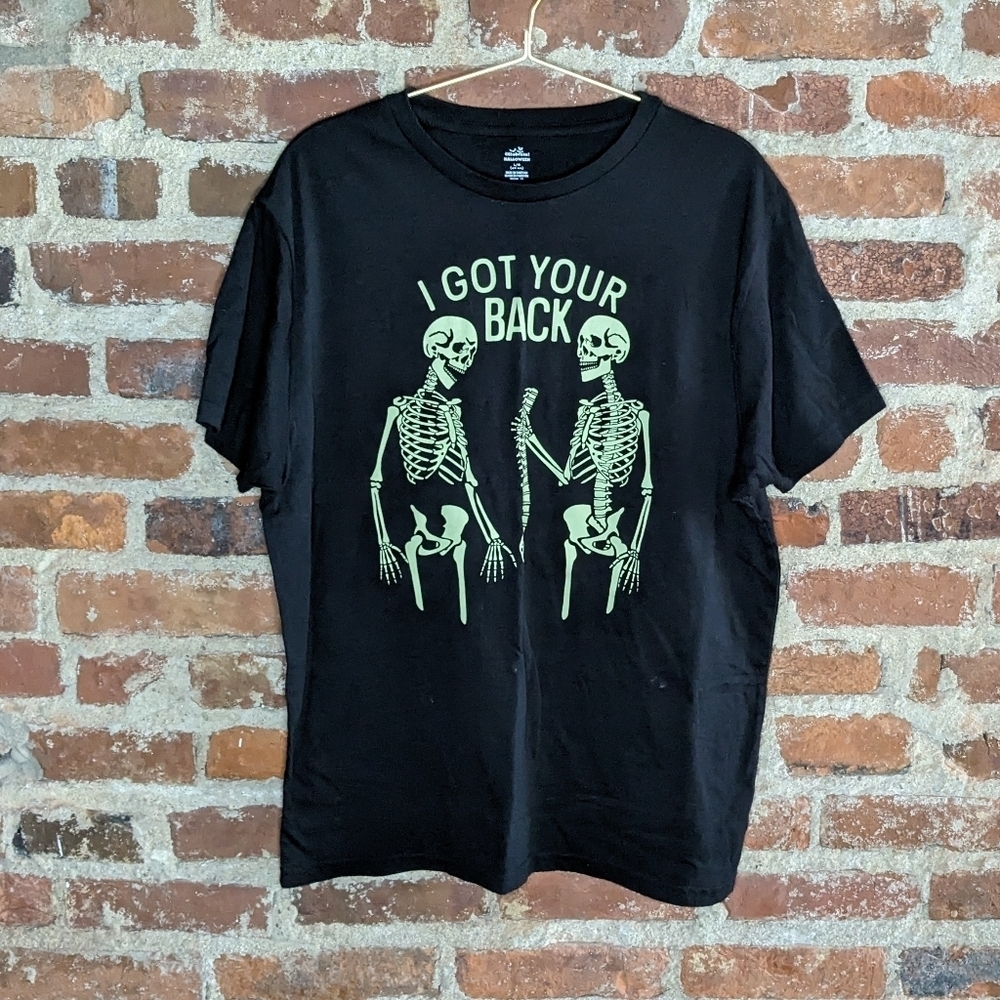 Celebrate! Halloween Large Black‎ "I got your back" Graphic Short Sleeve T-Shirt